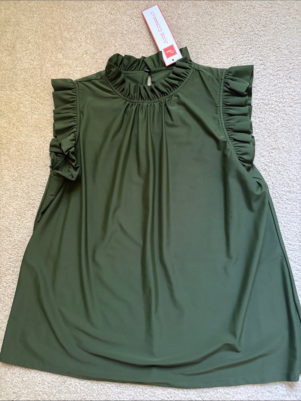 JUDE CONNALLY, Mylie Ruffle Neck Top, NWT